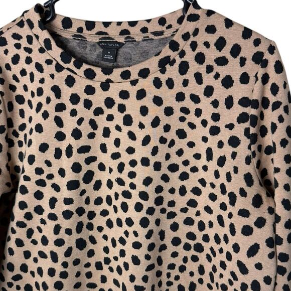 Ann Taylor Women’s Sz Medium Pullover Sweatshirt Animal Print Crewneck - Picture 2 of 7